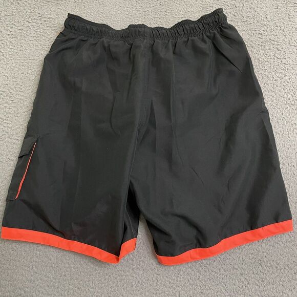 Nike Board Shorts Men’s Size M Lined Black/Neon Orange EUC Swim Trunks - Picture 5 of 7